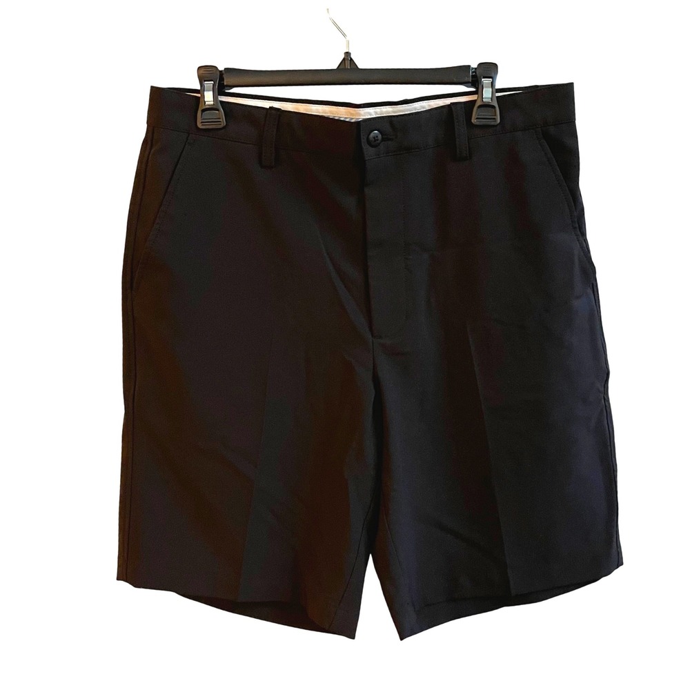 FootJoy Golf Shorts Mens 34 Black‎ Performance Stretch Flat Front Athletic 9.5"